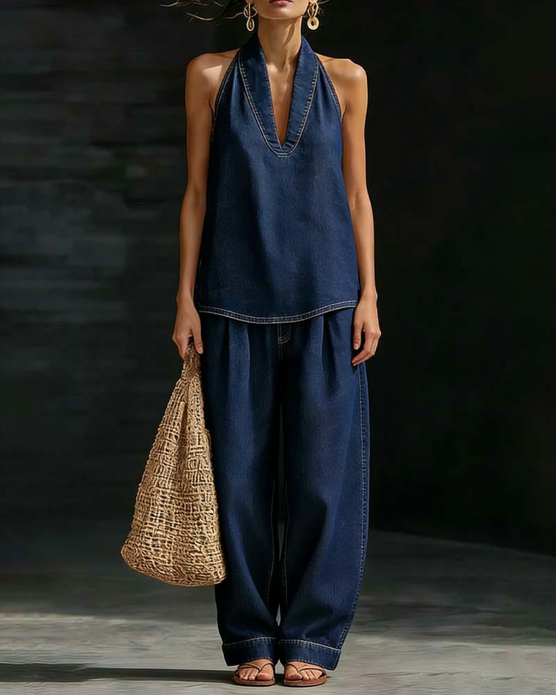 Set di jeans con cavezza colorata