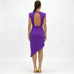 Lana - Abito asimmetrico con spalle strutturate