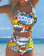 Bikini casual con spalline per le vacanze
