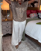 Camicetta casual stampa leopardata