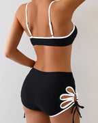 Bikini Sling Colore A Contrasto Scavato Sexy