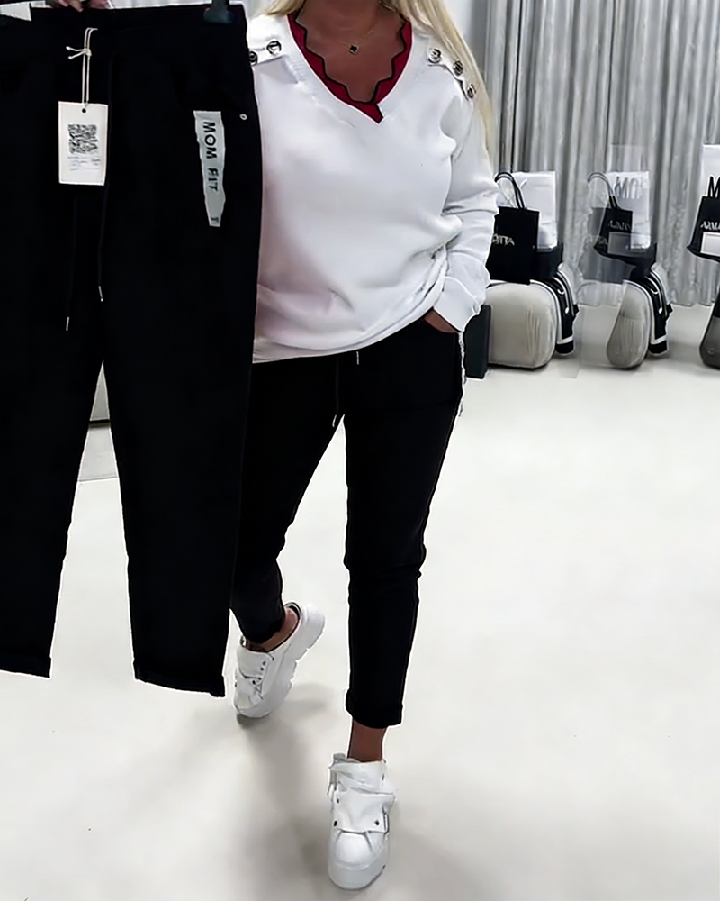 Pantaloni Moda Elastico Coulisse