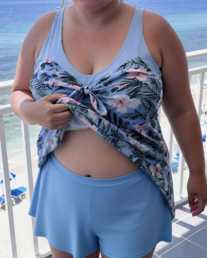 Costume da bagno due pezzi stampato casual