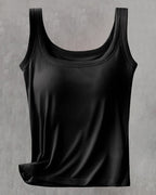 Canotta Tinta Unita Con Reggiseno Integrato