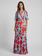 Pilar | Abito lungo elegante con scollo profondo