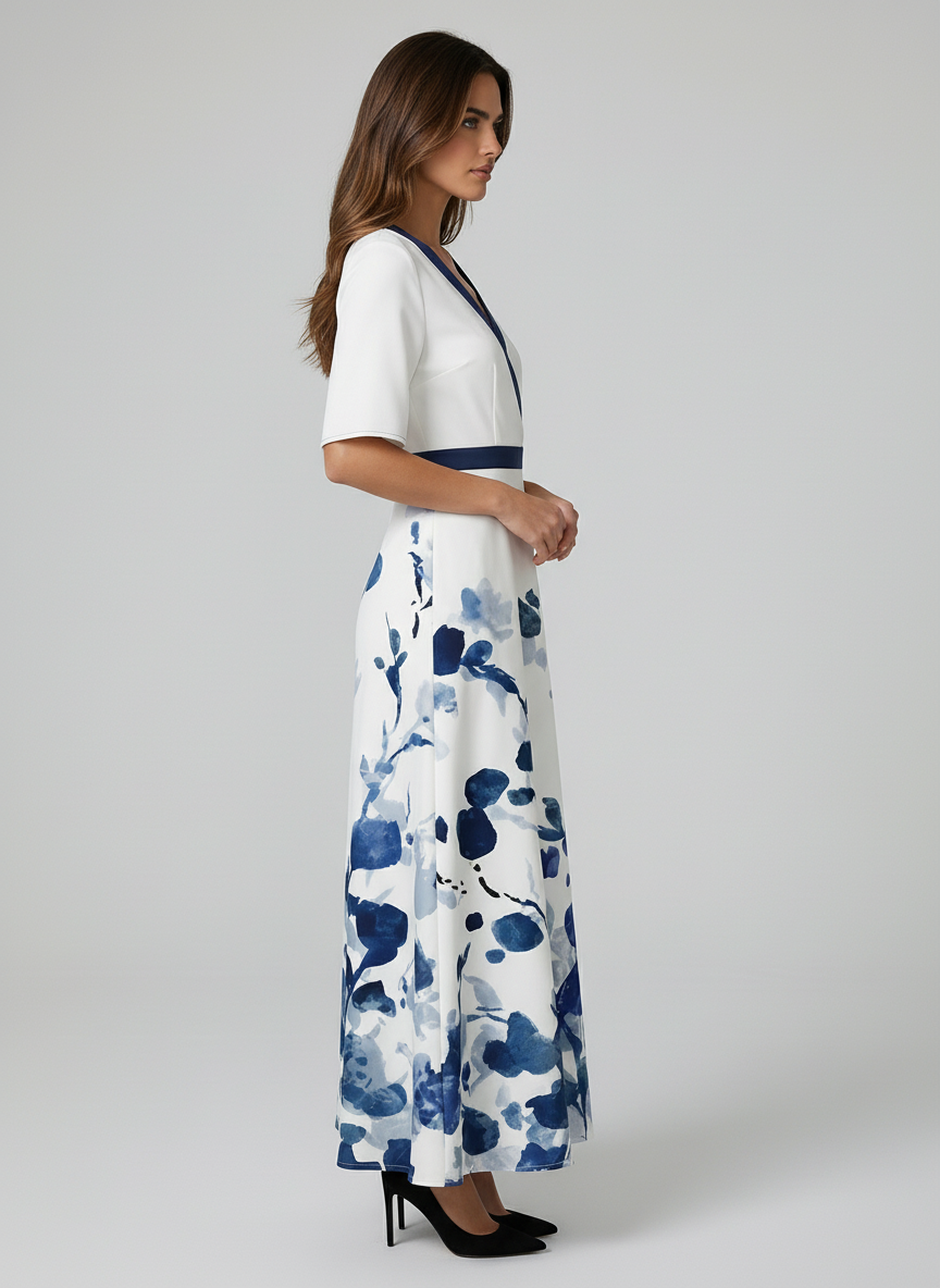Pilar | Abito lungo elegante con scollo profondo