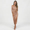 Natália - Vestito chic a spalle scoperte