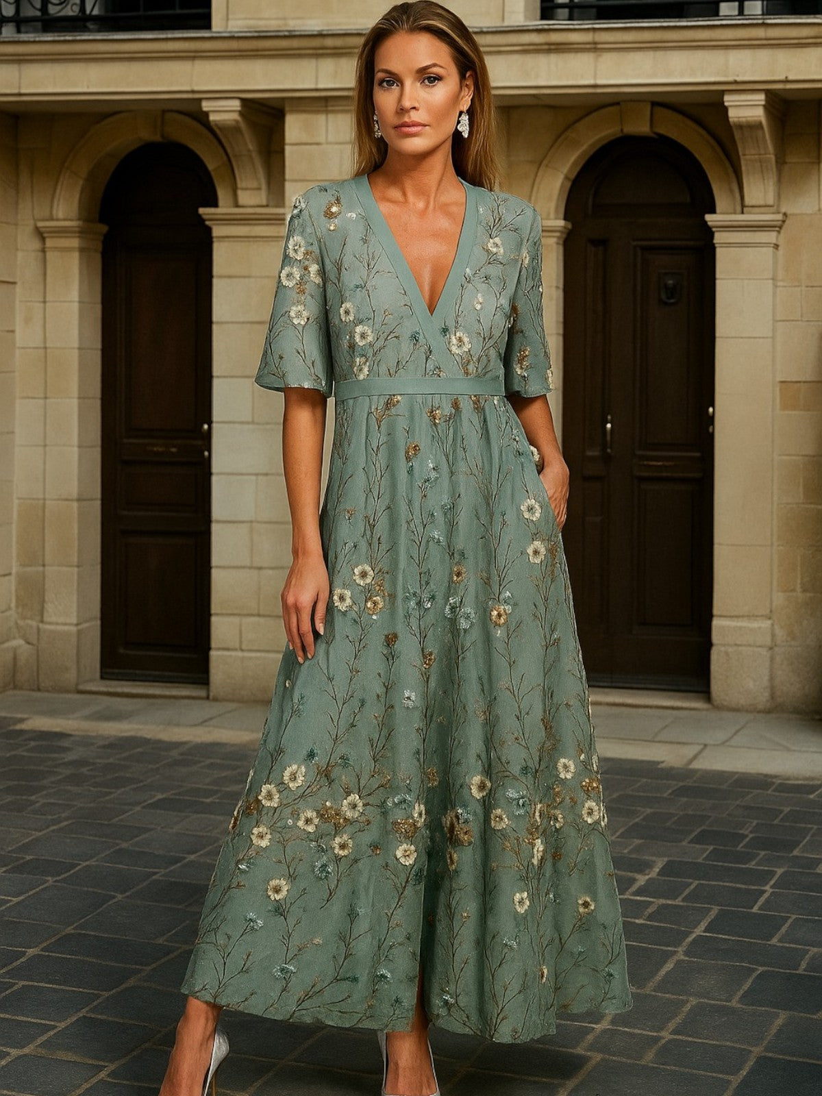 La Scintilla | Abito Lungo Eleganza Botanica