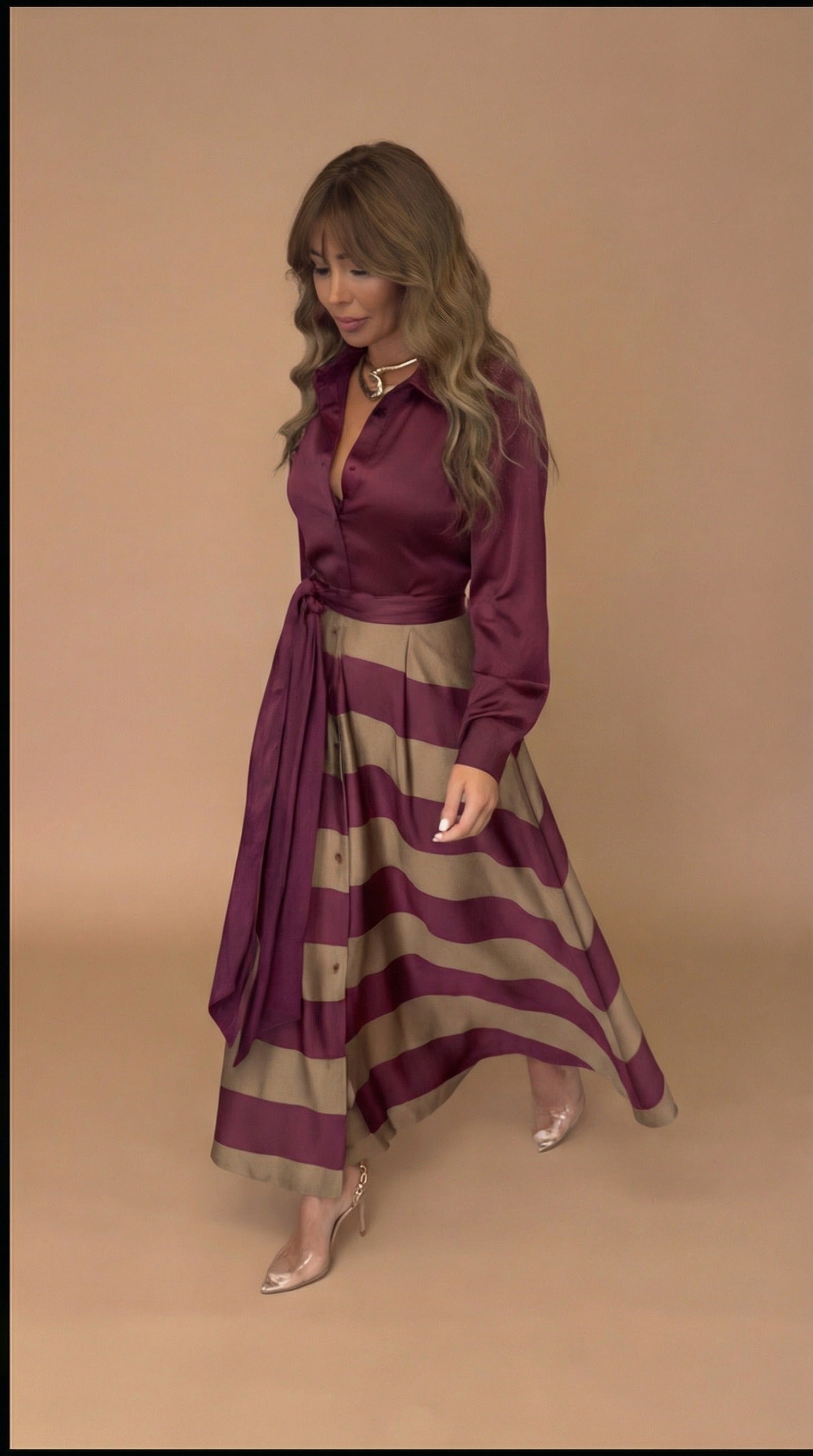 Mila | Vestito lungo a righe