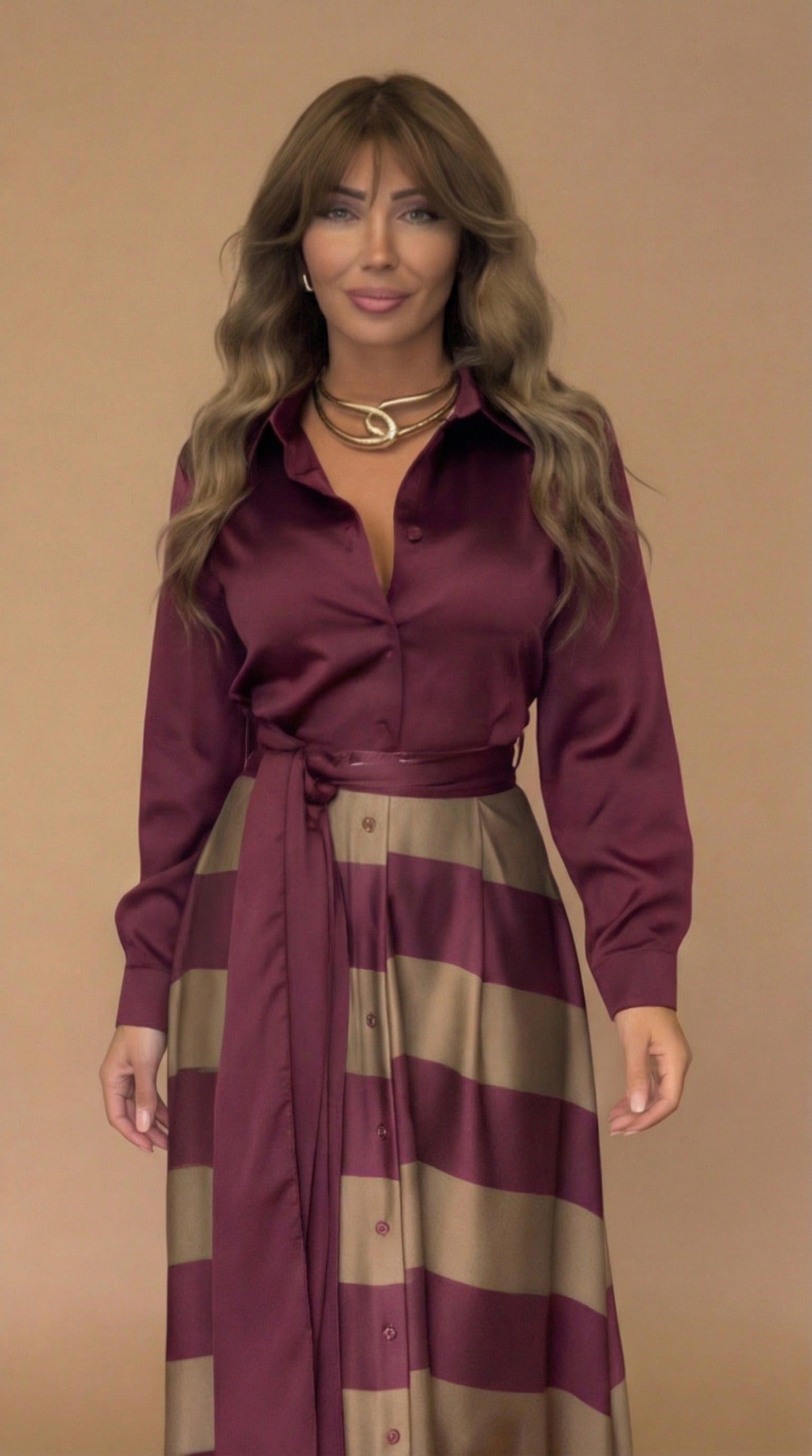 Mila | Vestito lungo a righe