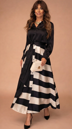 Mila | Vestito lungo a righe