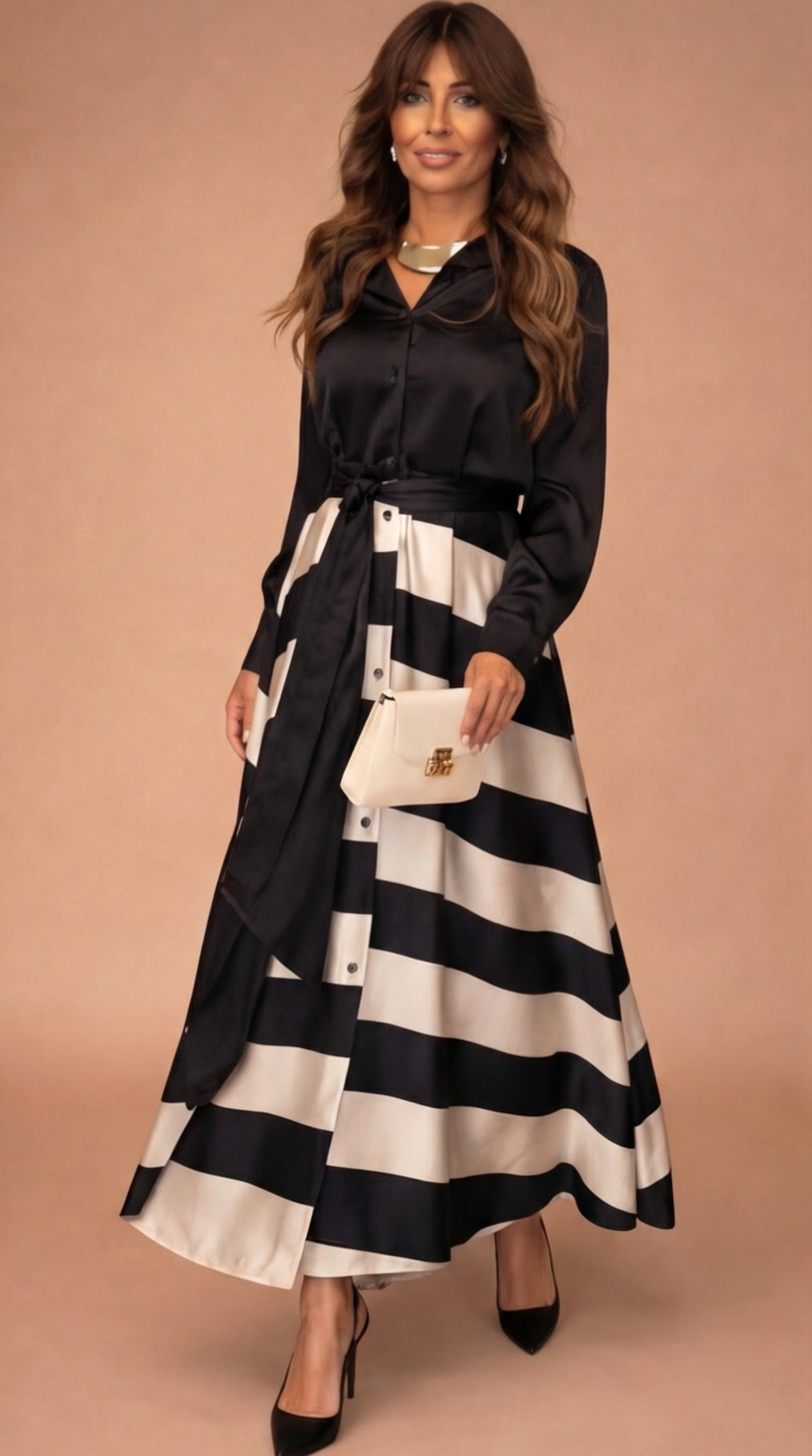 Mila | Vestito lungo a righe