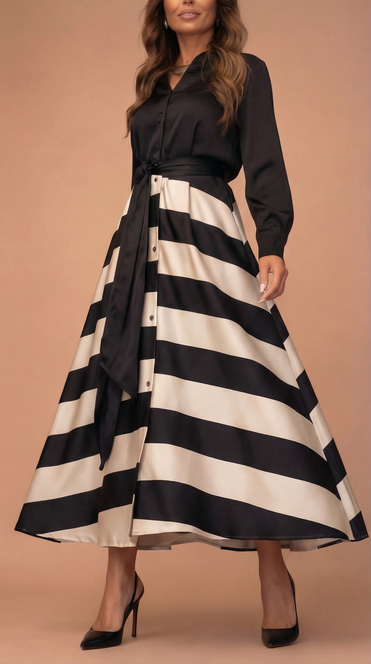 Mila | Vestito lungo a righe