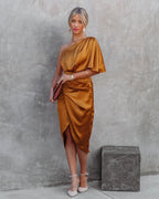 Tamari™ | Elegante Abito Midi in Raso