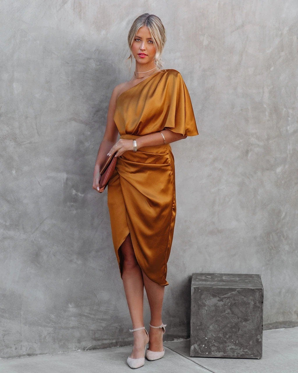 Tamari™ | Elegante Abito Midi in Raso