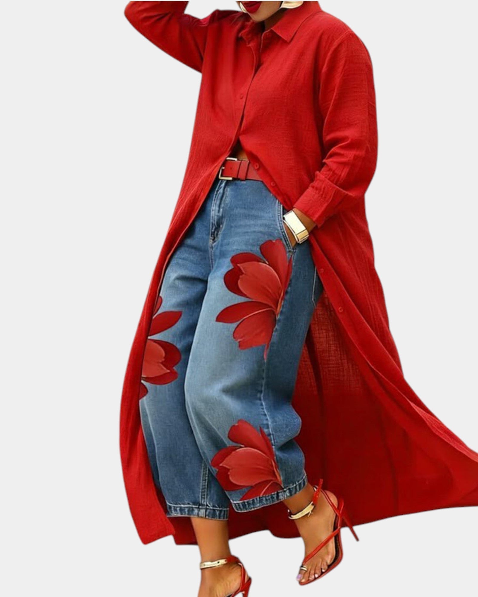 Céliane | Completo abito e pantaloni ampi in denim