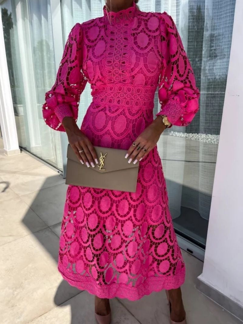 Eloah™ | Abito midi in pizzo elegante