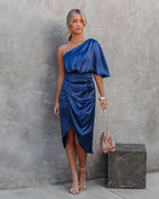 Tamari™ | Elegante Abito Midi in Raso