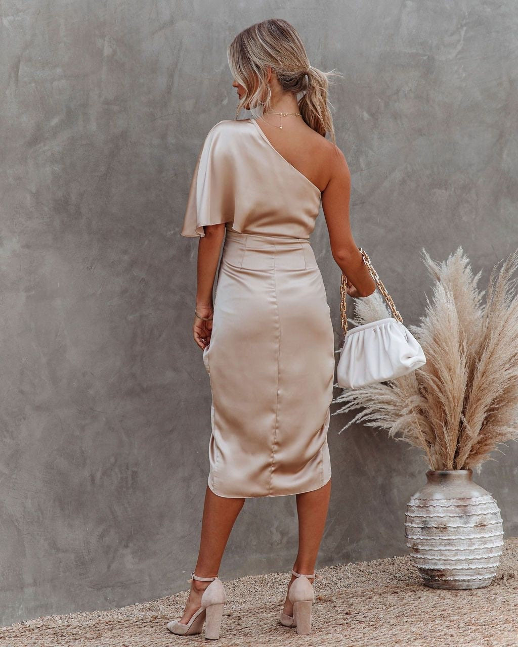 Tamari™ | Elegante Abito Midi in Raso