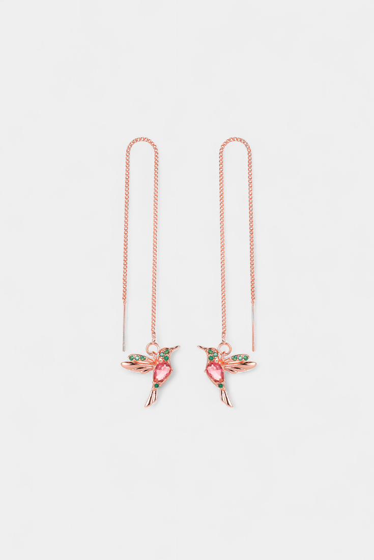 Pendientes de Pájaro de Zirconio Mezclado