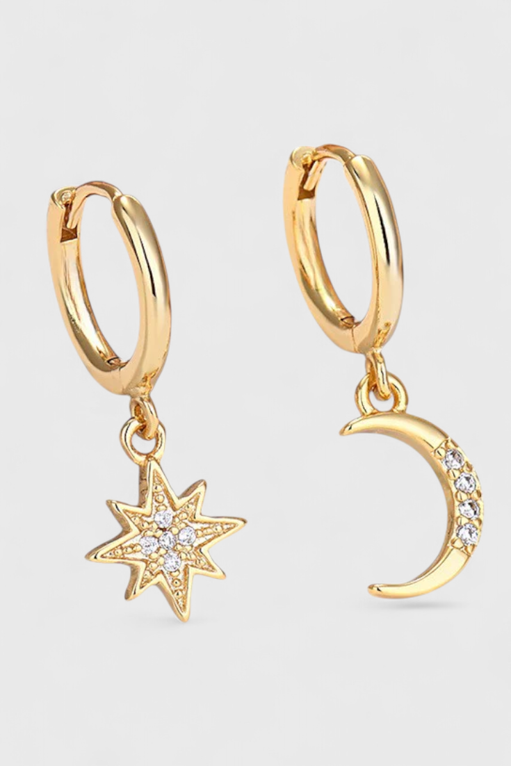 Orecchini Celesti di Stella e Luna