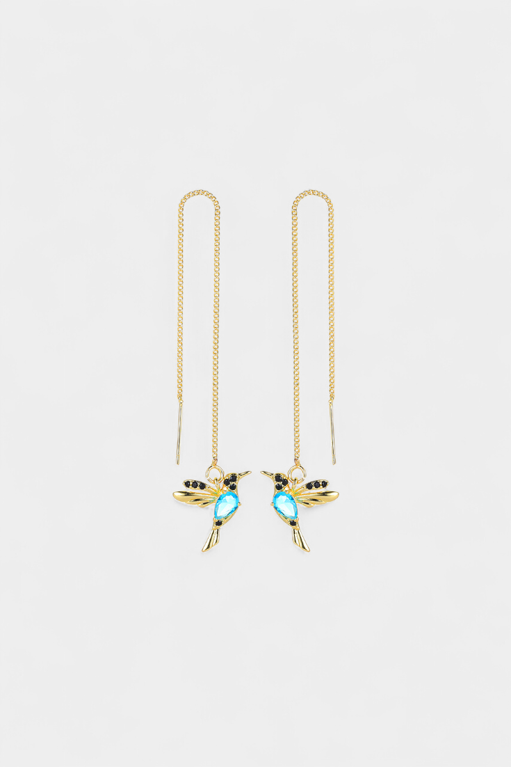 Pendientes de Pájaro de Zirconio Mezclado