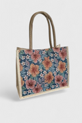 Borsa in iuta Taila con stampa floreale e design ecologico