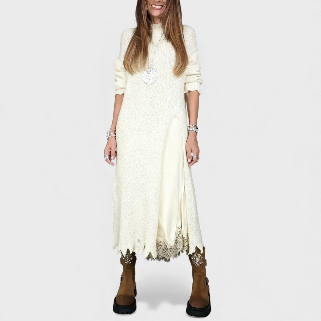 Lena - Completo elegante lungo in maglia