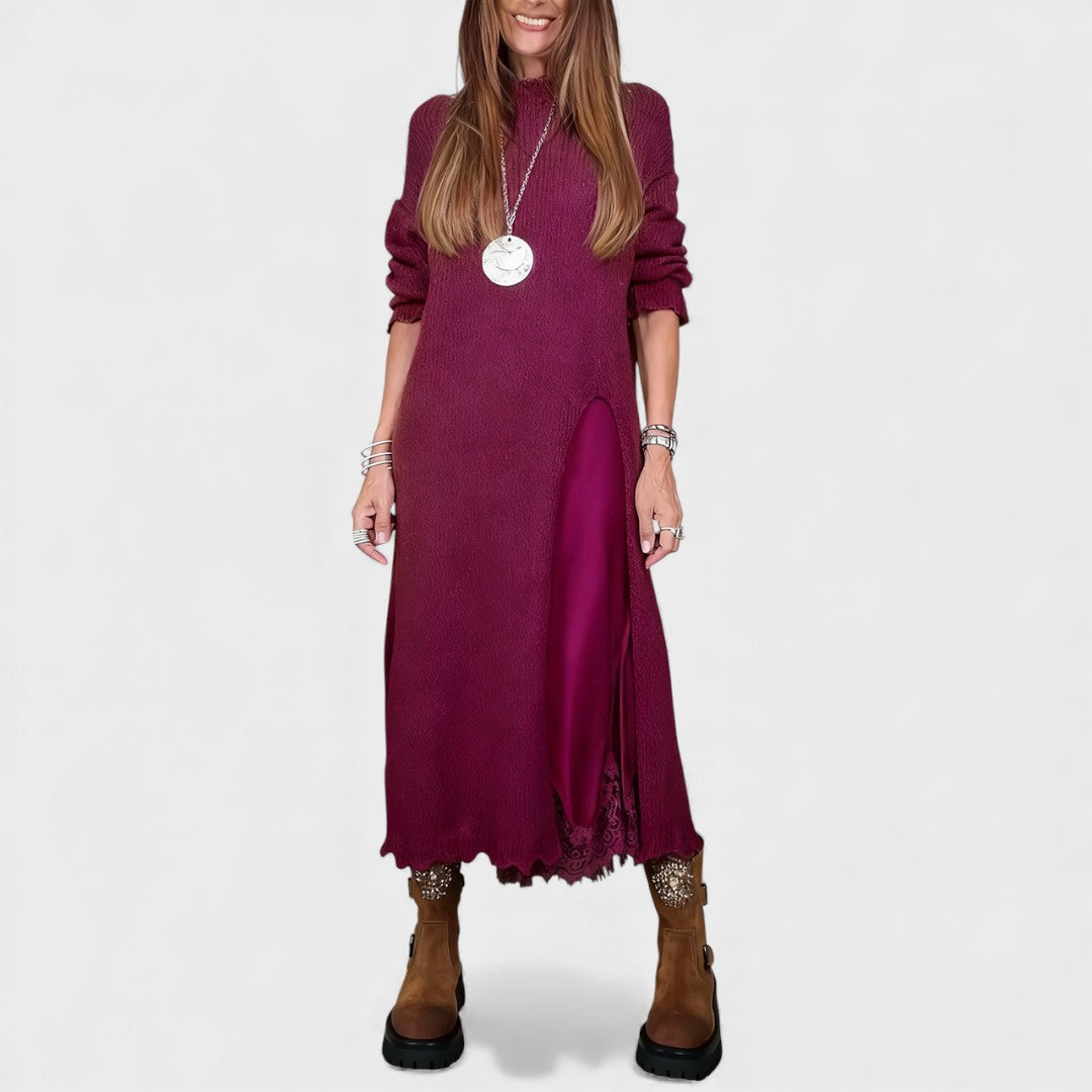 Lena - Completo elegante lungo in maglia