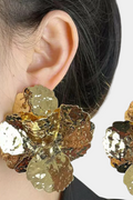 Orecchini a perno con strass a forma di fiore