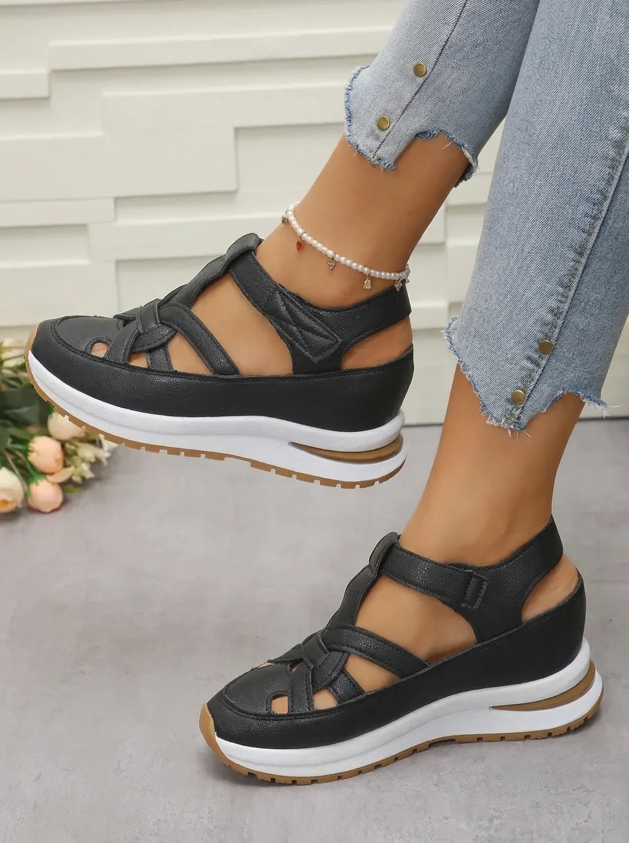 Duna - Sandali con zeppa comodi da donna