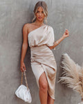 Tamari™ | Elegante Abito Midi in Raso