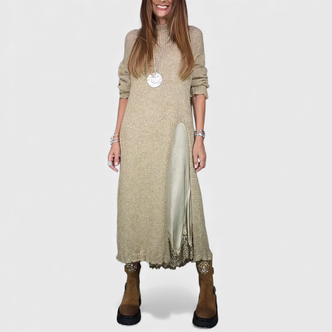 Lena - Completo elegante lungo in maglia