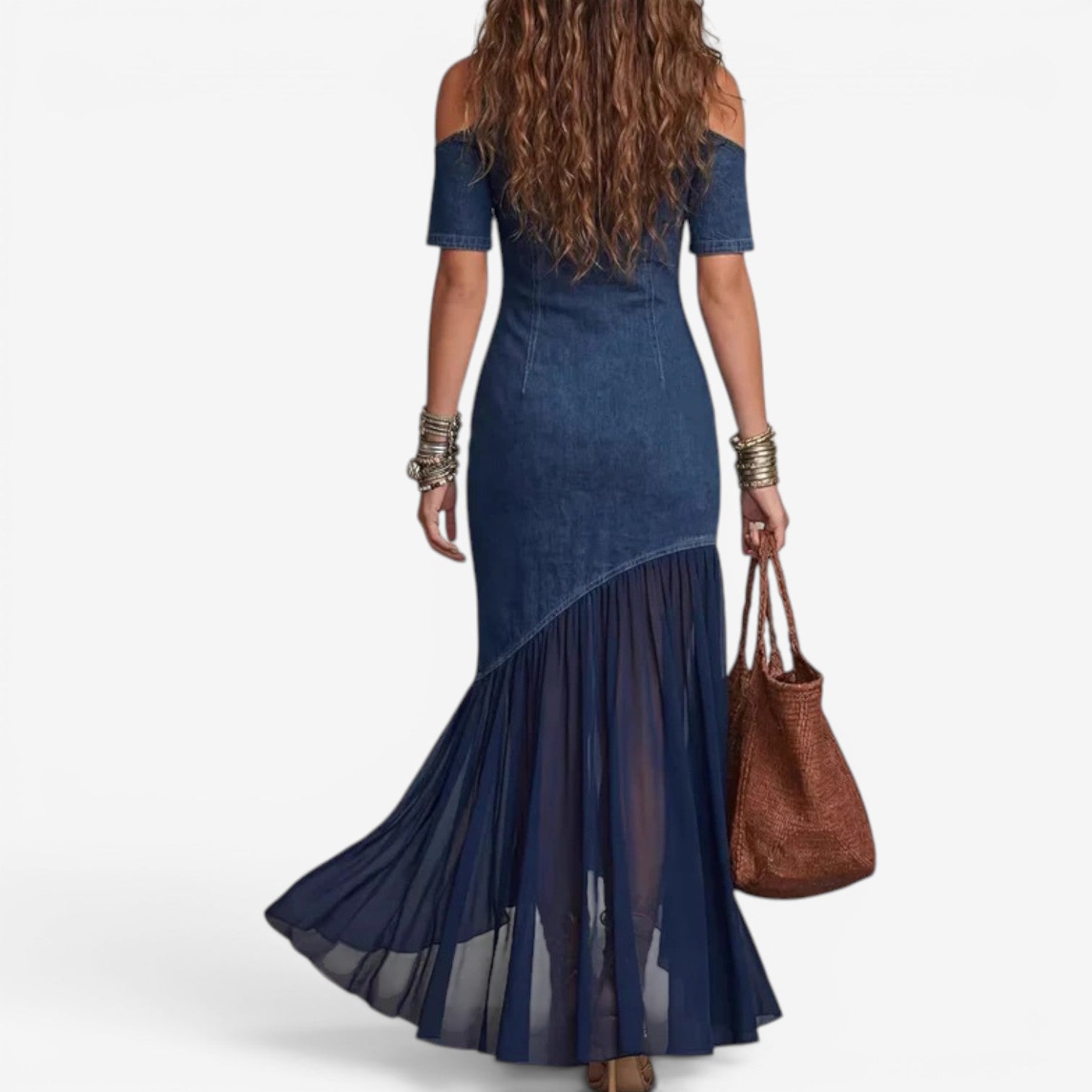 Nicolly - Vestito lungo in jeans