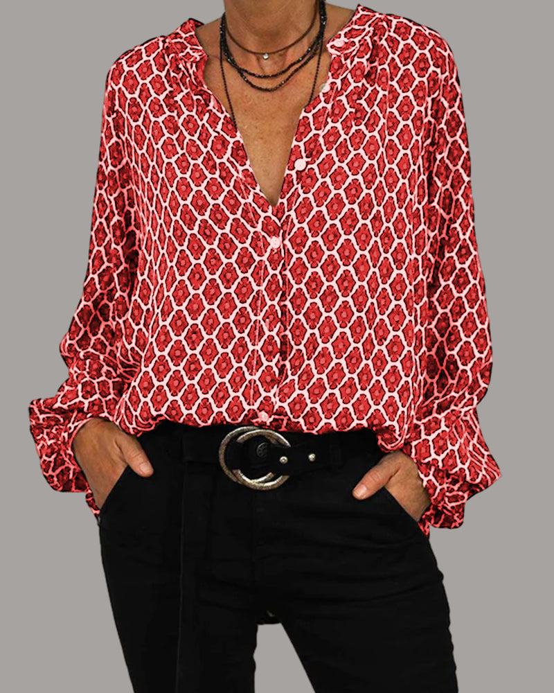 Camicetta casual con scollo a V
