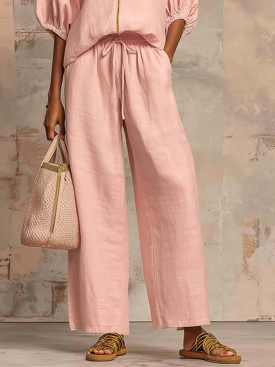 Alba | Completo due pezzi: Camicia stile rilassato e pantalone a gamba larga