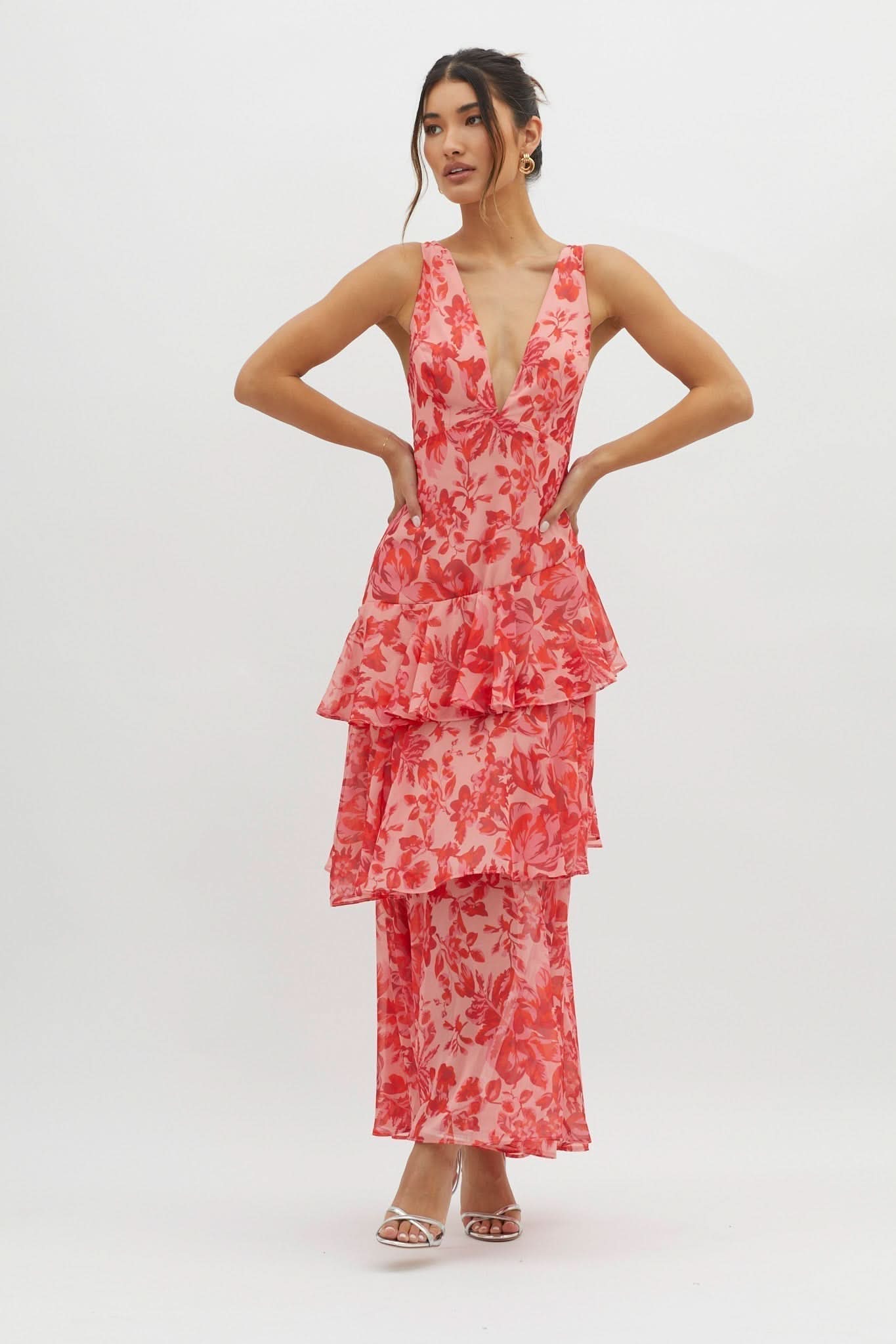 Eva | Abito midi con volant