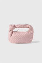 Borsa a spalla piccola intrecciata color salvia