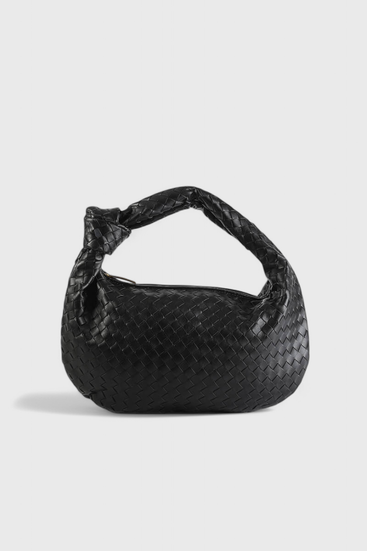 Bolso de Hombro Tejido Mediano Sage