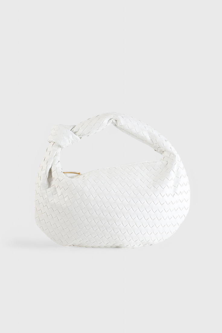 Bolso de Hombro Tejido Mediano Sage