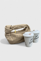 Borsa Mini Woven Remi con Dettaglio Nodo