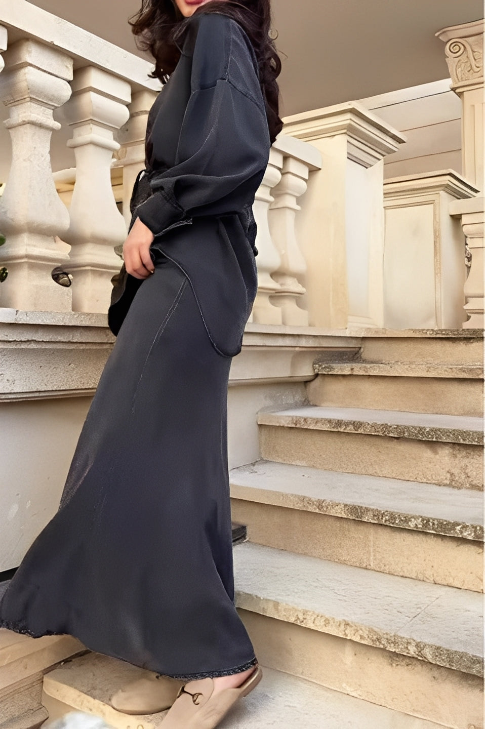 Radomira - completo con blusa annodata
