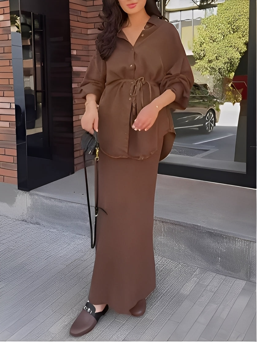 Radomira - completo con blusa annodata