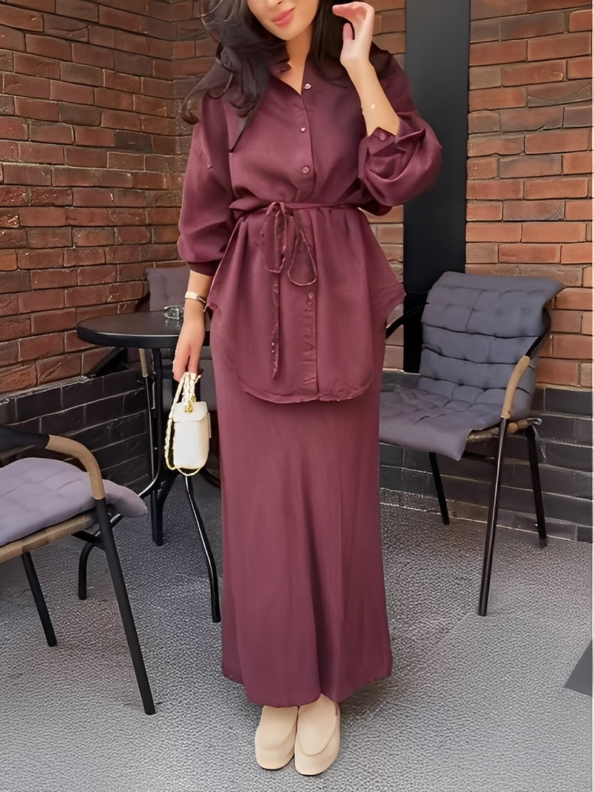 Radomira - completo con blusa annodata