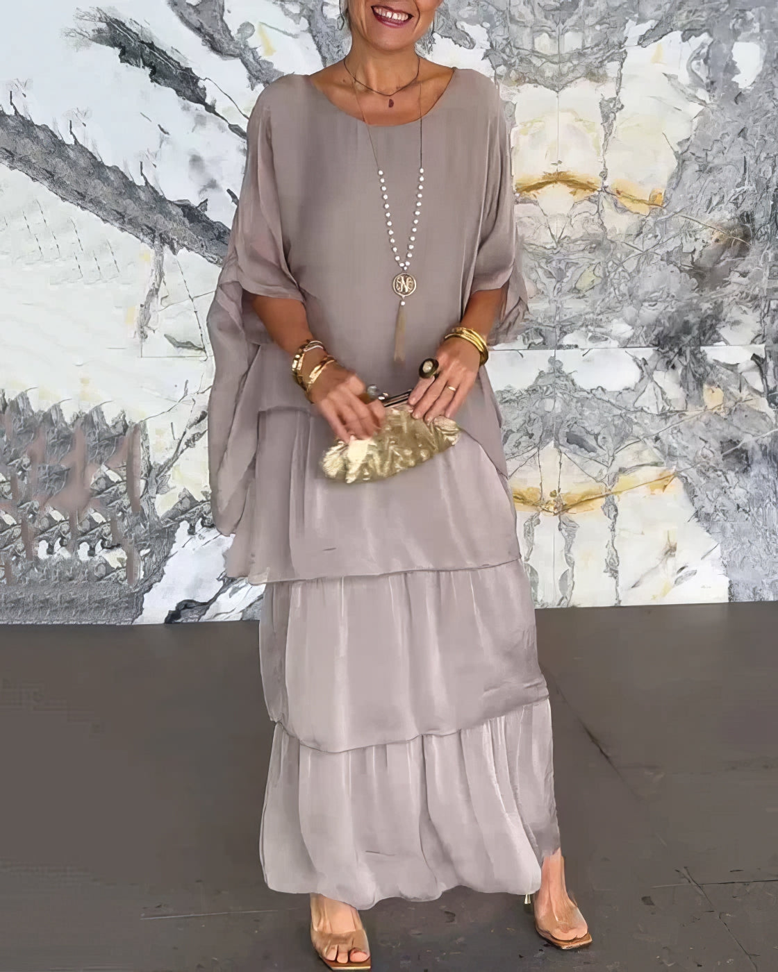 Caroline | Elegante maxi abito, comodo per ogni occasione