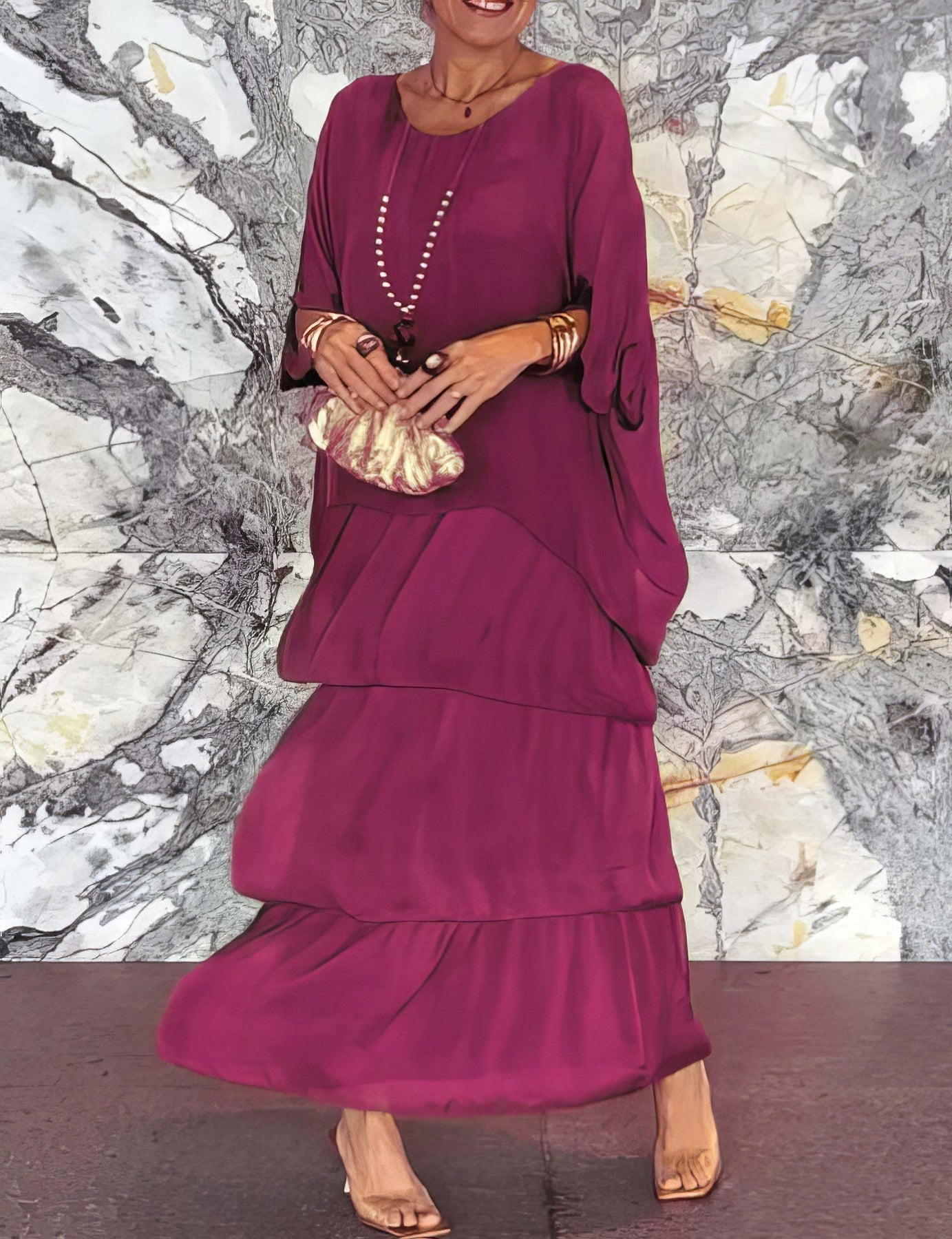 Caroline | Elegante maxi abito, comodo per ogni occasione