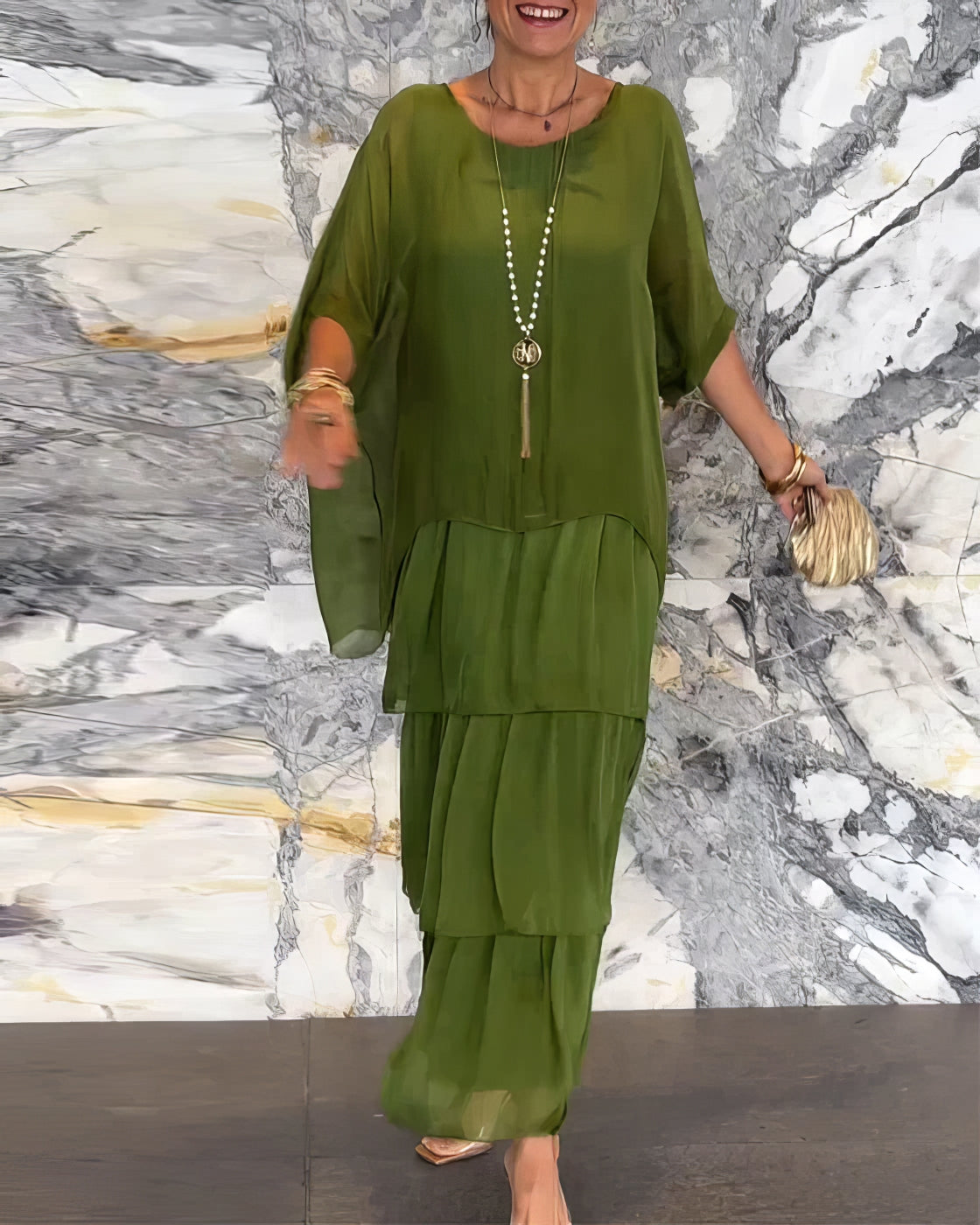 Caroline | Elegante maxi abito, comodo per ogni occasione