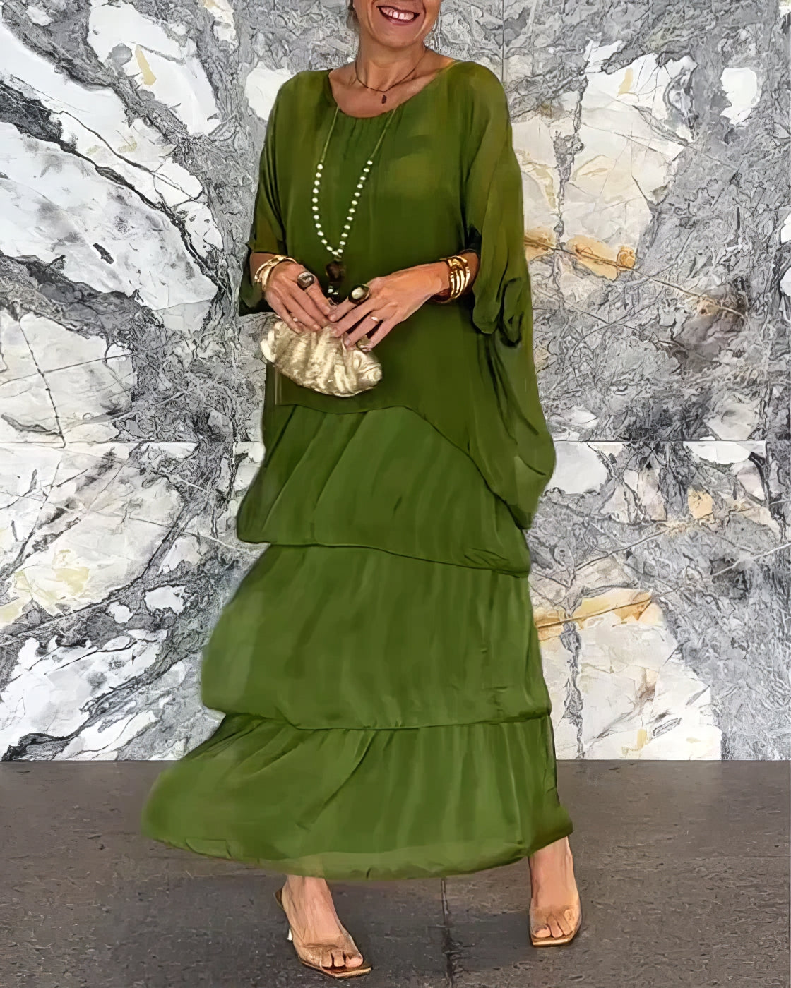 Caroline | Elegante maxi abito, comodo per ogni occasione